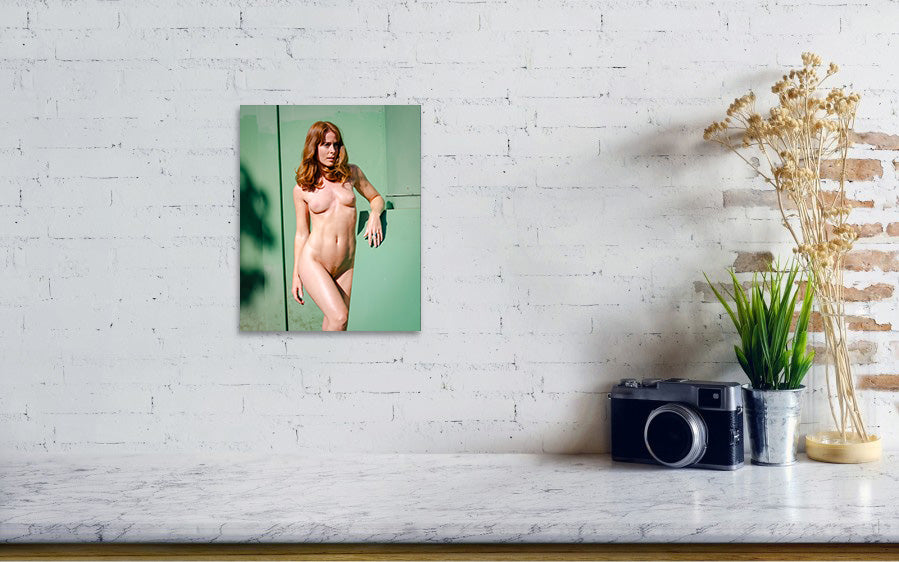 Print - Red on Green figure study