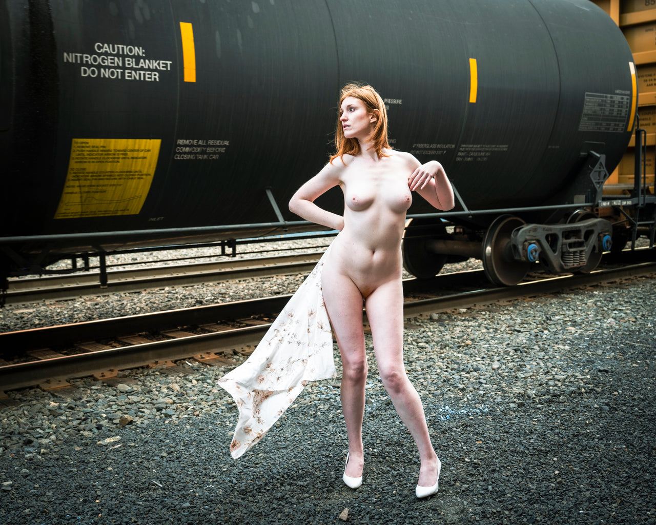 Print - Waiting for the Train - Cait